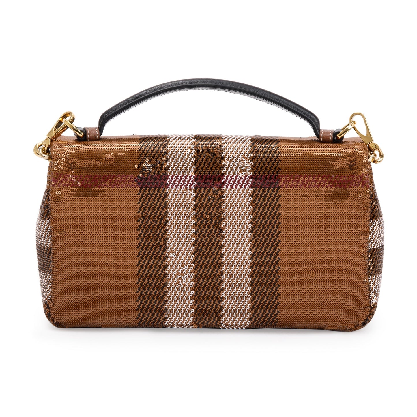 Burberry Brown Sequin Check Small Lola TB Shoulder Bag