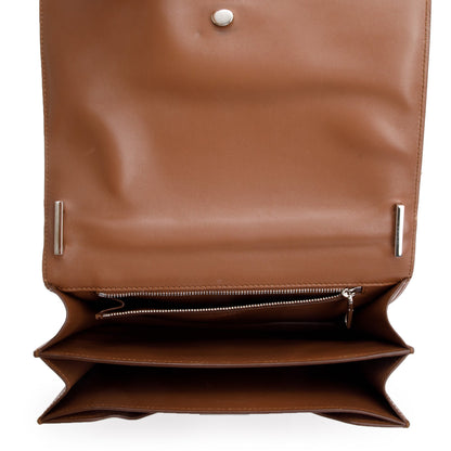 Burberry Brown Smooth Calfskin Leather Medium TB Shoulder Bag