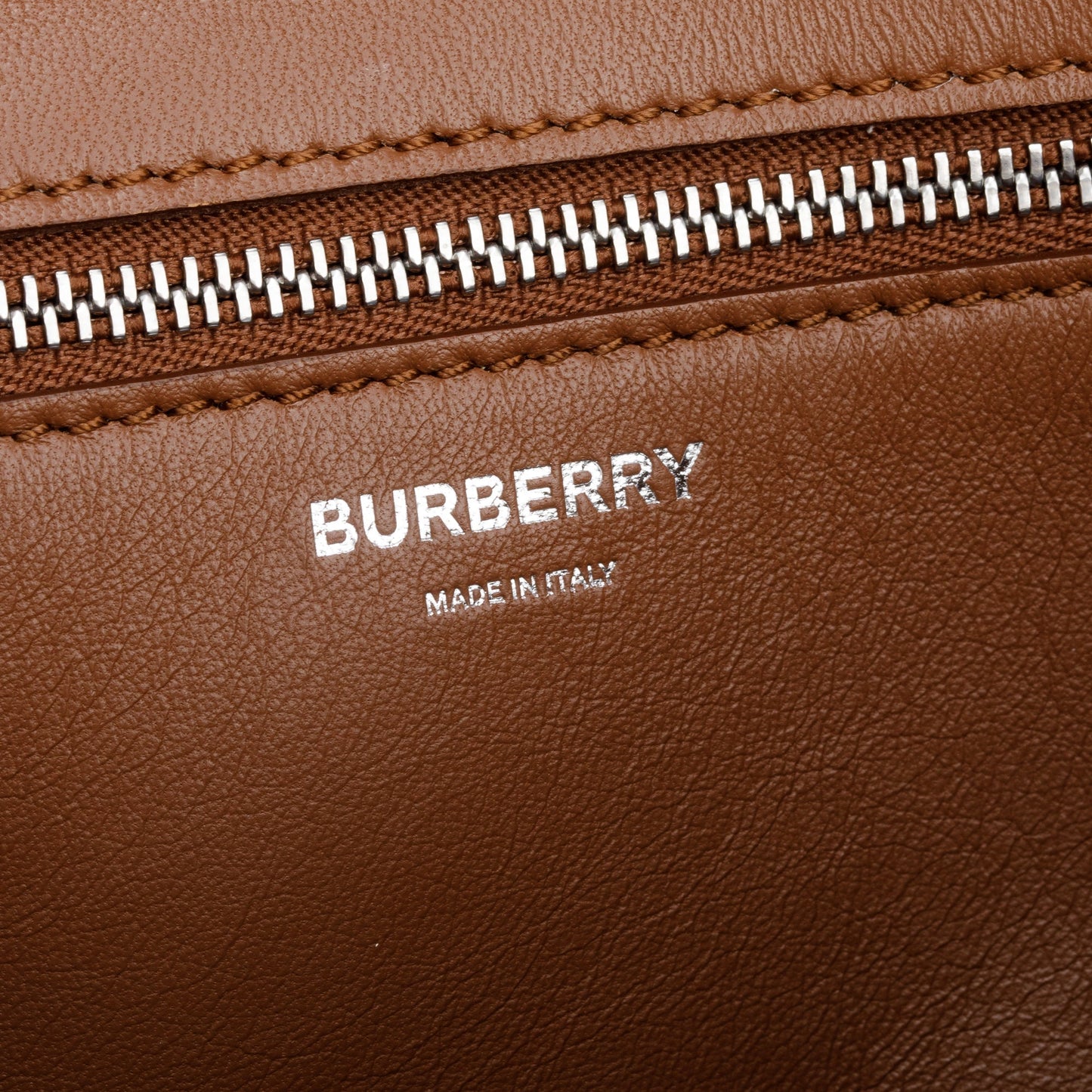 Burberry Brown Smooth Calfskin Leather Medium TB Shoulder Bag