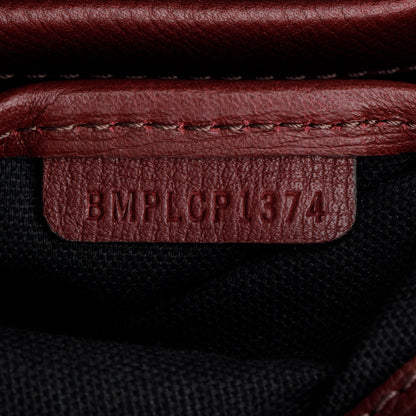 Burberry Burgundy Calfskin Small Camberley Bag