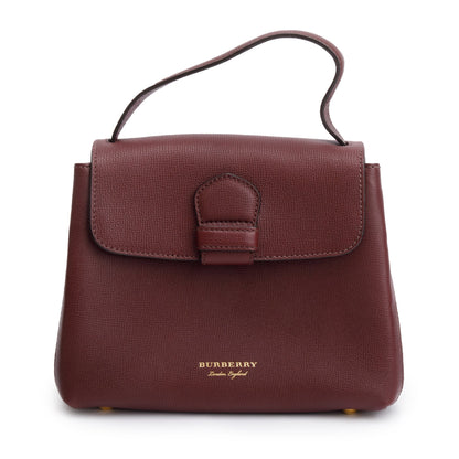 Burberry Burgundy Calfskin Small Camberley Bag