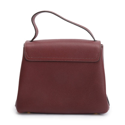 Burberry Burgundy Calfskin Small Camberley Bag