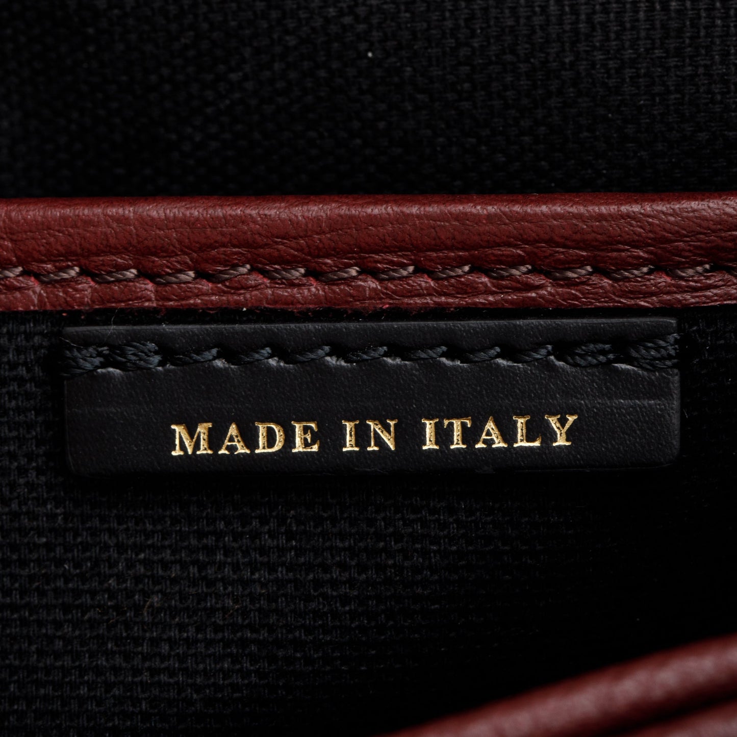 Burberry Burgundy Calfskin Small Camberley Bag