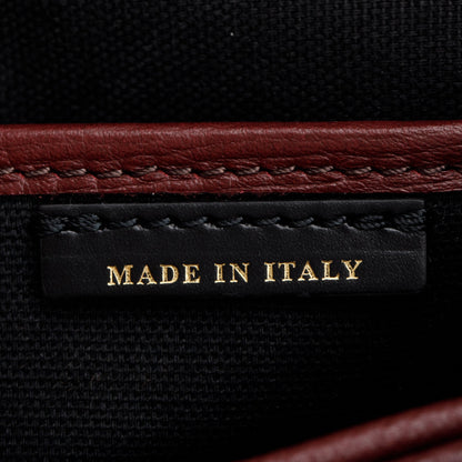 Burberry Burgundy Calfskin Small Camberley Bag