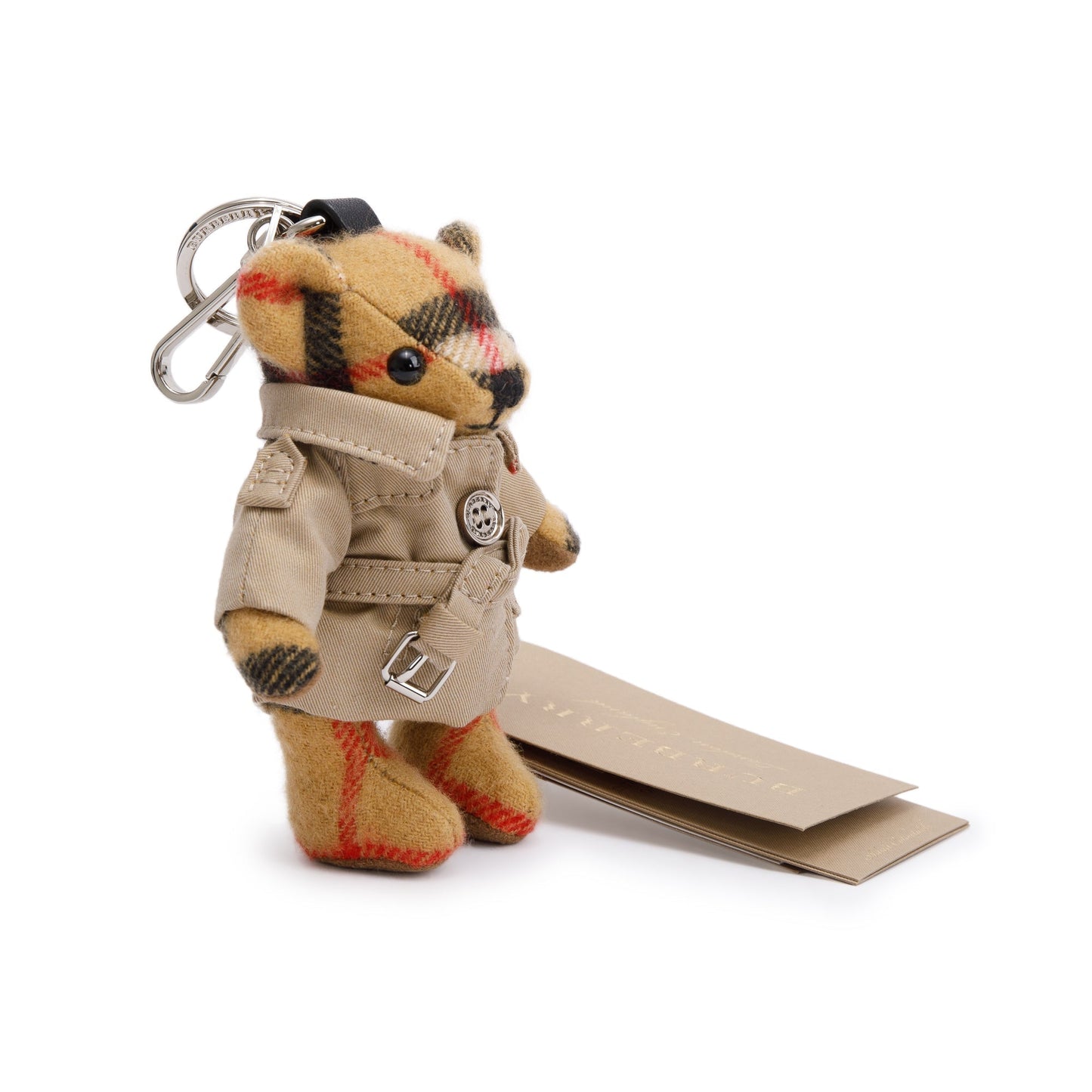 Burberry Cashmere Thomas Bear In Trench Coat Keychain