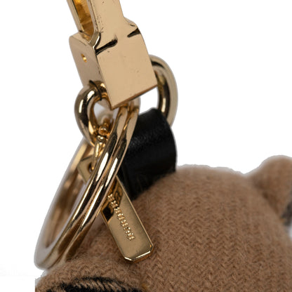 Burberry Cashmere Thomas Check Bear Bag Charm