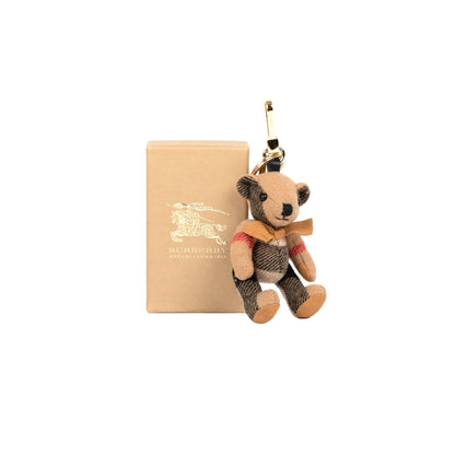 Burberry Cashmere Thomas Check Bear Bag Charm