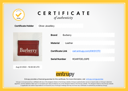 Burberry Crest Print Leather Card Case
