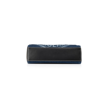 Burberry Denim Logo Print Note Crossbody