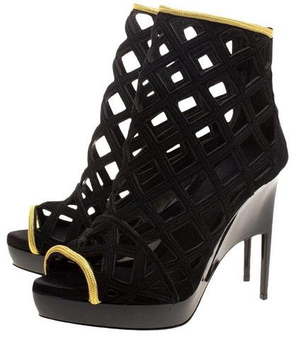 Burberry Prorsum Edenside Cage Wedge Ankle Boots