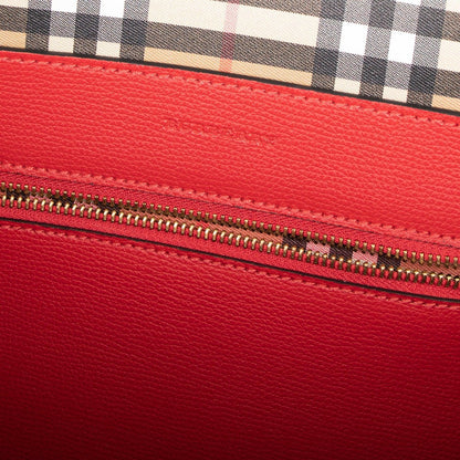 Burberry Embossed Crest Leather Large Tote