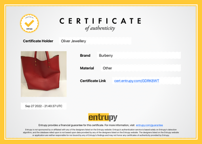 Burberry Embossed Crest Leather Large Tote