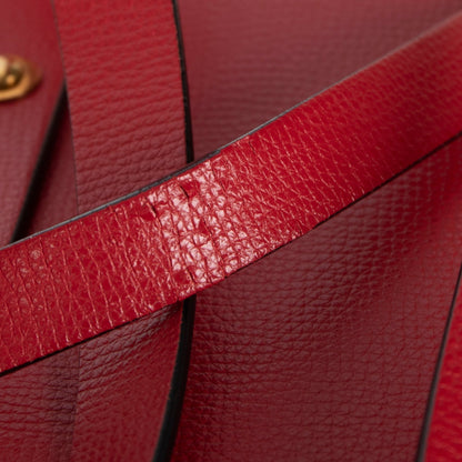 Burberry Embossed Crest Leather Large Tote