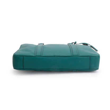 Burberry Green Newburg Leather Briefcase