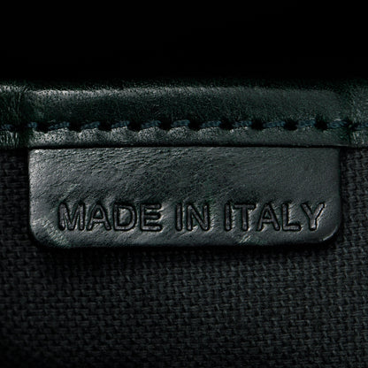 Burberry Green Pleated Stitched Leather Rosaville Bowling Bag