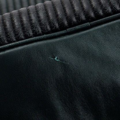Burberry Green Pleated Stitched Leather Rosaville Bowling Bag