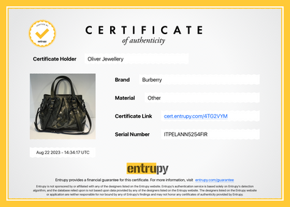 Burberry Green Quilted Patent Leather Studded Lowry Bag
