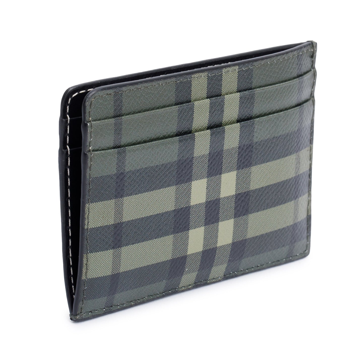 Burberry Green Vintage Check Card Holder