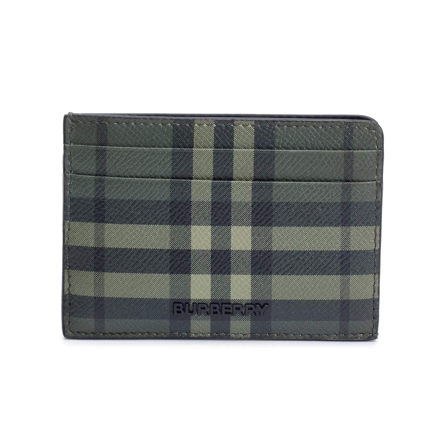 Burberry Green Vintage Check Card Holder