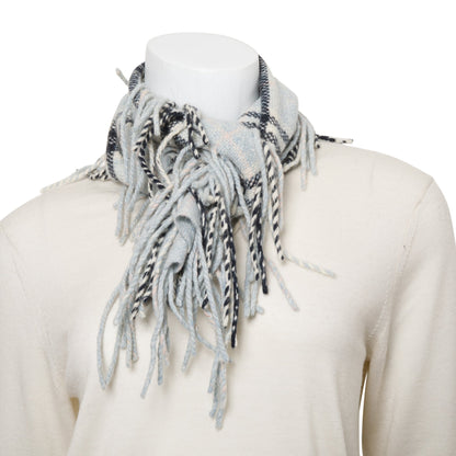 Burberry Grey  Multicolor House Check Cashmere Happy Scarf
