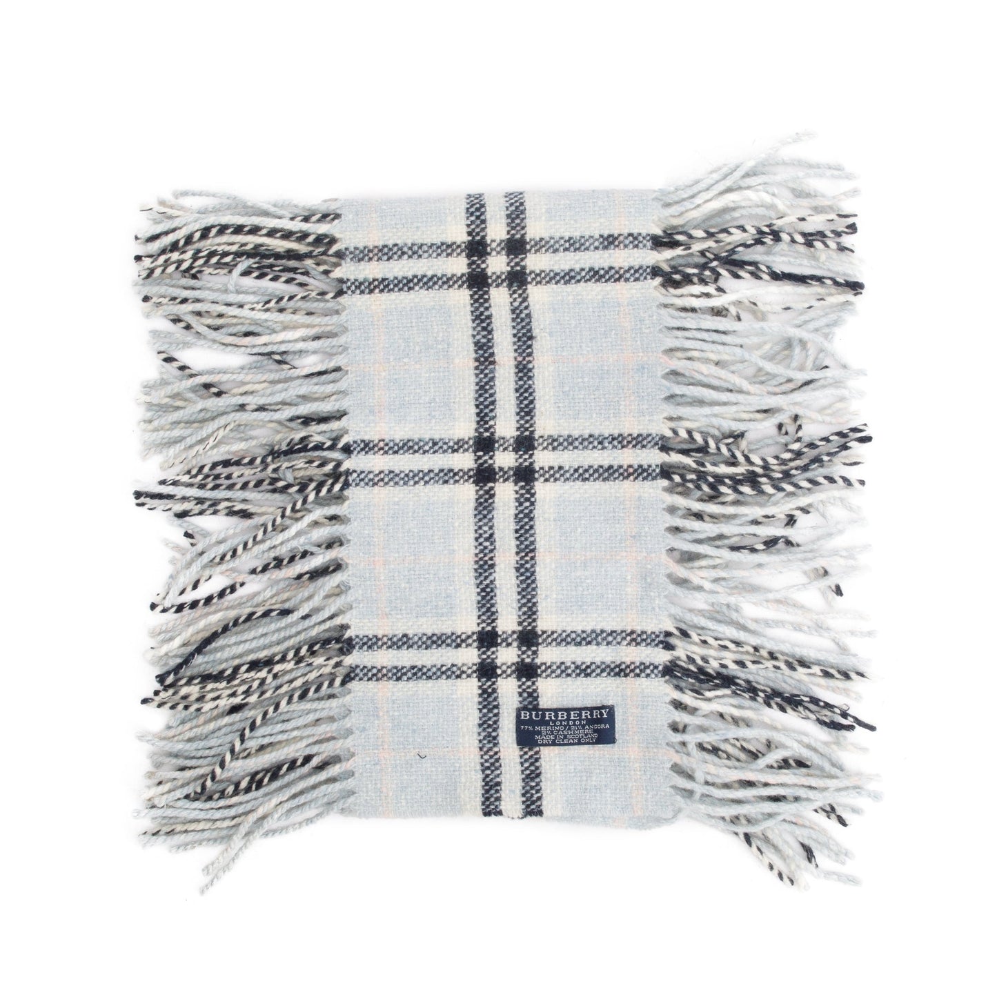 Burberry Grey  Multicolor House Check Cashmere Happy Scarf