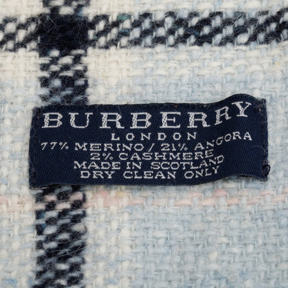 Burberry Grey  Multicolor House Check Cashmere Happy Scarf