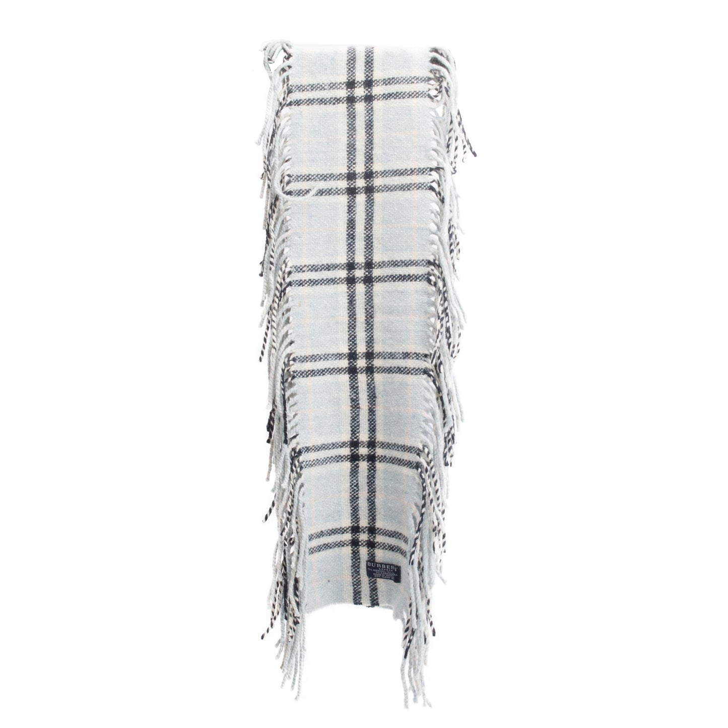 Burberry Grey  Multicolor House Check Cashmere Happy Scarf