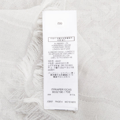 Burberry Grey TB Print Silk Wool Scarf