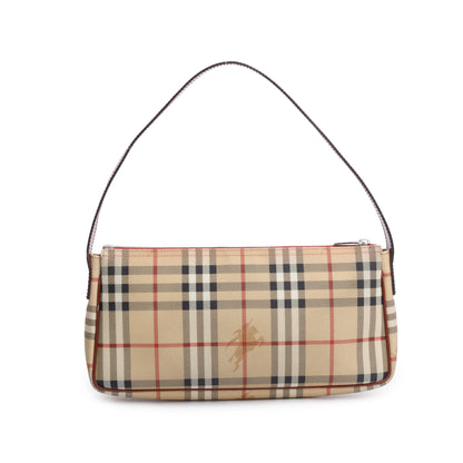 Burberry Haymarket Check Canvas Shoulder Bag