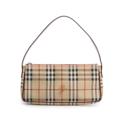 Burberry Haymarket Check Canvas Shoulder Bag