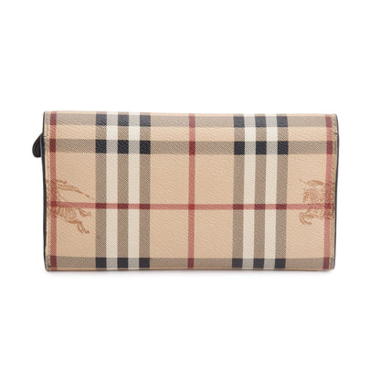 Burberry Haymarket Check Coated Canvas Harris Long Wallet