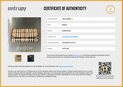 Burberry Haymarket Check Coated Canvas Harris Long Wallet