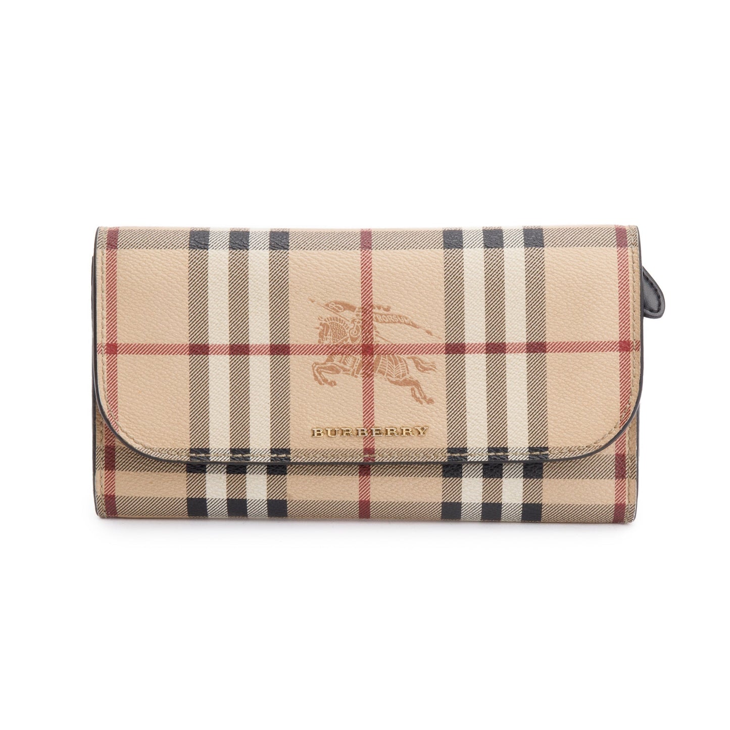 Burberry Haymarket Check Coated Canvas Harris Long Wallet