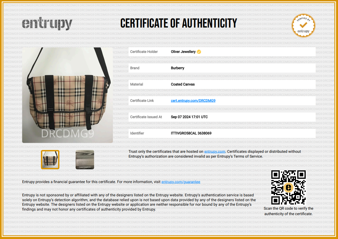 Burberry Haymarket Check Coated Canvas Messenger Bag