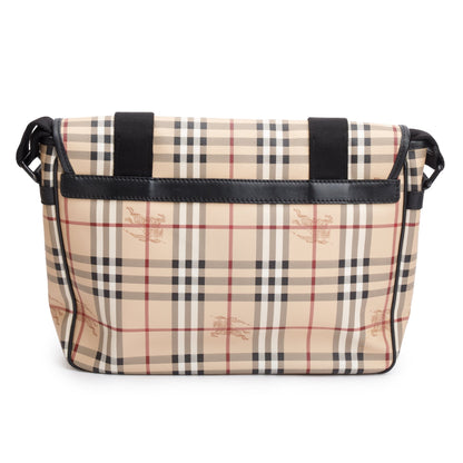 Burberry Haymarket Check Coated Canvas Messenger Bag