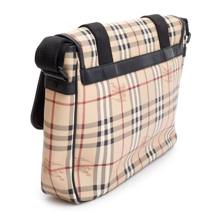 Burberry Haymarket Check Coated Canvas Messenger Bag