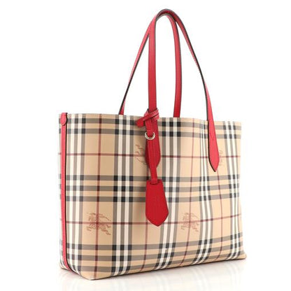 BURBERRY Haymarket Check Medium Reversible Tote