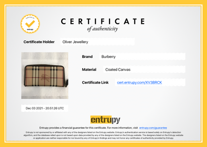 Burberry Haymarket Check Zip Wallet