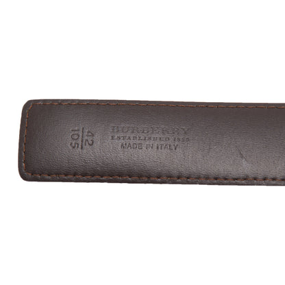 Burberry Haymarket Check and Leather Belt
