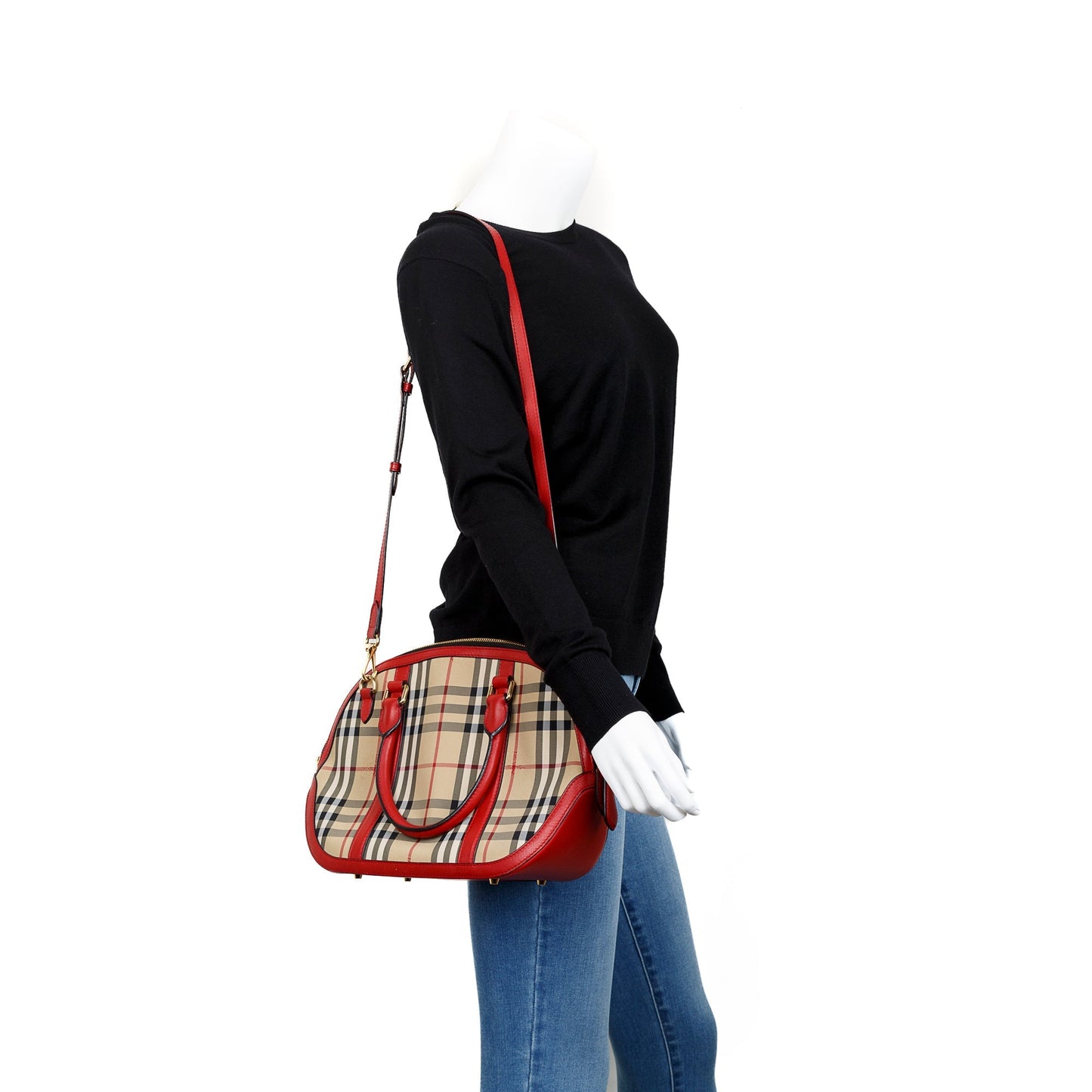 Burberry Horseferry Check Small Orchard Bowling Bag