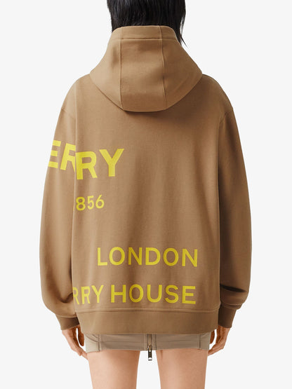 BURBERRY HORSEFERRY LOGO COTTON JERSEY HOODIE