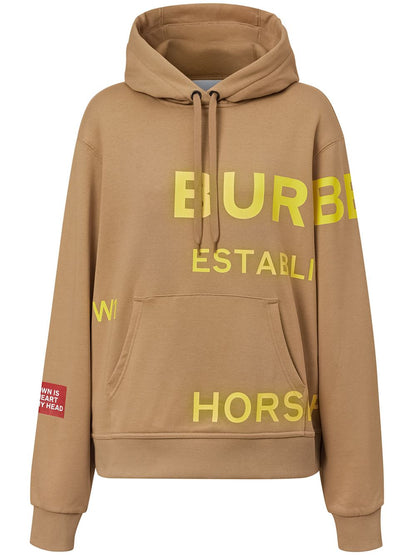 BURBERRY HORSEFERRY LOGO COTTON JERSEY HOODIE