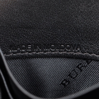 Burberry House Check Black Calfskin Leather Henley Wallet on Chain