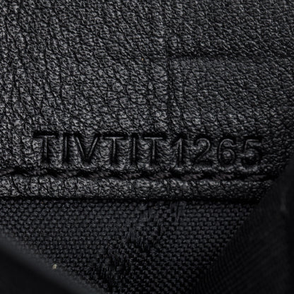 Burberry House Check Black Calfskin Leather Henley Wallet on Chain