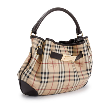 Burberry House Check Canvas Medium Willenmore Hobo Bag