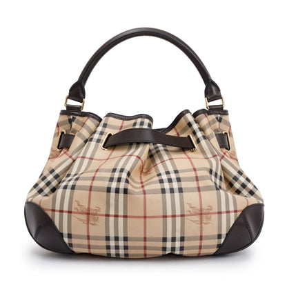 Burberry House Check Canvas Medium Willenmore Hobo Bag