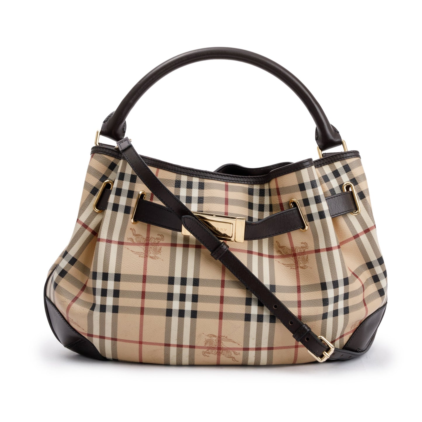 Burberry House Check Canvas Medium Willenmore Hobo Bag