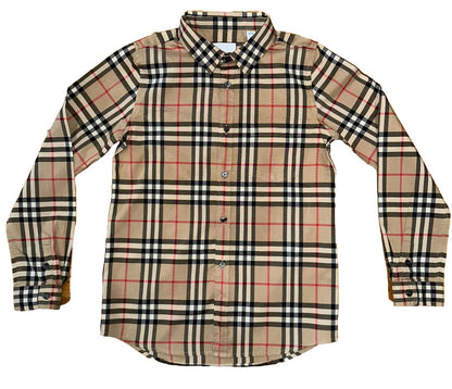 BURBERRY KIDS NOVA CHECK BUTTON DOWN SHIRT