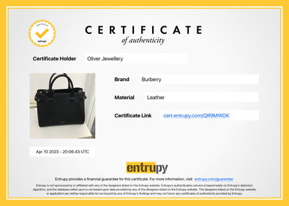 Burberry Leather & House Check Medium Banner Tote
