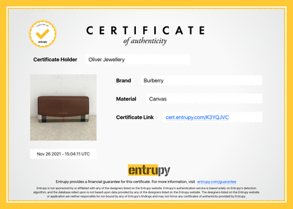Burberry Leather Trim House Check Continental Wallet